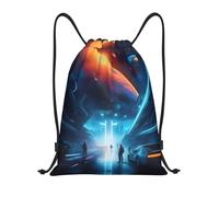 hhxvcv Sac à dos léger avec cordon de serrage pour science-fiction, Noir , S, Classique