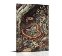 HHYXMJLL Affiche murale décorative à suspendre - Illustration de l'époque victorienne d'un ver lent majestueux dans un tas de compost - 60 x 90 cm