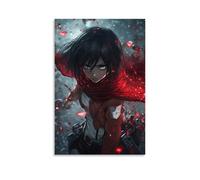HHYXMJLL Poster Anime - Eternal Bonds - Mikasas Vow in Attack on Titan - Décoration murale élégante - 60 x 90 cm