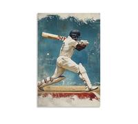 HHYXMJLL Poster de sport avec angle de batte et marquage au sol - Poster mural élégant à suspendre - 40 x 60 cm
