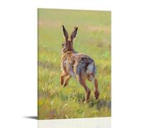 HHYXMJLL Poster mural décoratif à suspendre avec inscription « A Hare Darts Across The Field, Ears Flat Against Its Back » (50 x 75 cm)