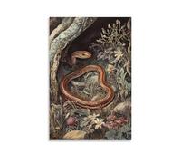 HHYXMJLL Poster mural décoratif à suspendre - Illustration de l'époque victorienne d'un ver lent majestueux dans un tas de compost - 40 x 60 cm