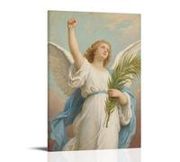HHYXMJLL Poster mural décoratif avec ange et branche de palmier, signe de la victoire 50 x 75 cm