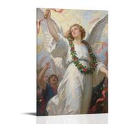 HHYXMJLL Poster mural décoratif avec ange et guirlande, célébration de la victoire, 30 x 45 cm
