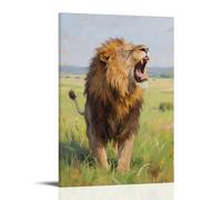HHYXMJLL Poster mural décoratif avec inscription « A Lion Roars, Voice Shaking The Grassland » - 20 x 30 cm