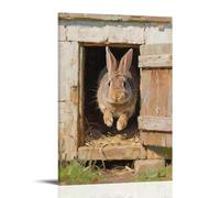 HHYXMJLL Poster mural décoratif avec inscription « A Rabbit Jumps, Hiding in The Hutch » - 40 x 60 cm