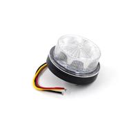 Feux Arrières 2 Pièces 12V 24V 12 LED 2 Modes D'avertissement Lumière Stroboscopique D'urgence Clignotant Lumière Tournante Lampe Signalisation Camion Tracteur Étanche Clignotants Lumières(2x White)