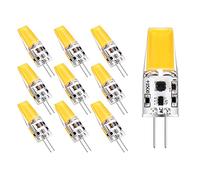 HHZY Ampoule LED G4 12V AC/DC G4 5W Équivalent 50W G4 Lampe Halogène, G4 COB Lampes À Économie D'énergie LED pour Hotte de Cuisine,Lumières sous Le Cabinet, Lot de 10,Cool White 6000k