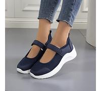 HHZY Mules À Plateforme Décontractée pour Femmes Baskets Chaussures Mary Jane Confortables Sandales de Marche Antidérapantes Respirantes D'été,Bleu,US11/EU42