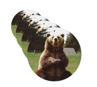 Hi Bear Lot de 4 désodorisants de voiture assis sur la pelouse - Cartes parfumées à suspendre - Tablettes d'aromathérapie de voiture - Pour armoire, salle de bain, voiture, miroir intérieur