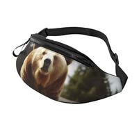 Hi Bear Sac banane pour homme et femme avec inscription « Sit on the lawn » - Sac banane étanche pour le sport