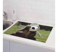 Hi Bear Tapis de séchage pour comptoir de cuisine absorbant en microfibre réversible lavable 45,7 x 61 cm Facile à nettoyer pour la décoration de la maison, de la cuisine, de la salle à manger, du