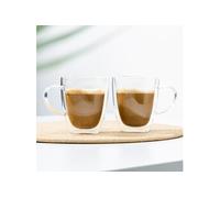 HI Ensemble de verres à cappuccino 2 pcs 270 ml transparent