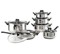 Boltze Ensemble de casseroles Hi 12 pièces Acier avec couvercles