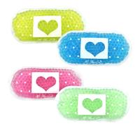HI FINE CARE - Boo Boo Lot de 4 paquets de glace réutilisables pour soulager la douleur pour les blessures - Sac - Gel - Oval - 4 unité - 10,9 cm de diamètre - Compresse thermique