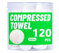 HI FINE CARE Gant de toilette compressé, serviette magique, portable, doux, durable, réutilisable