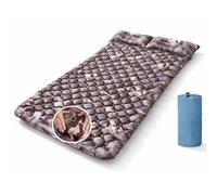HI FINE CARE Tapis de Couchage Gonflable pour Camping avec Oreiller et Pompe à Pied Intégrée - Matelas Léger pour Voiture, Randonnée, Tente