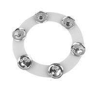 Hi Hat Ring Bell Silicone Double Rangées 6 Pièces Cymbale Ching Ring Tambourin Percussion Accessoire pour Batterie Performances de Groupe Répétitions Voyage