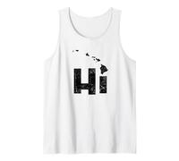 Hi Hawaii Carte des îles hawaïennes Aloha Maui Kauai Oahu Débardeur