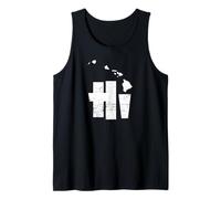 Hi Hawaii Carte des îles hawaïennes Aloha Maui Kauai Oahu Débardeur