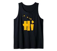 Hi Hawaii Carte des îles hawaïennes Aloha Maui Kauai Oahu Débardeur