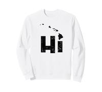 Hi Hawaii Carte des îles hawaïennes Aloha Maui Kauai Oahu Sweatshirt