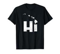 Hi Hawaii Carte des îles hawaïennes Aloha Maui Kauai Oahu T-Shirt