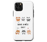 Hi, Hello, Have a Nice Day - Funny Shiba Inu Cartoon Pack Coque pour iPhone 11 Pro