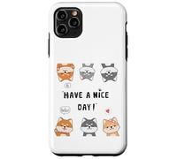 Hi, Hello, Have a Nice Day - Funny Shiba Inu Cartoon Pack Coque pour iPhone 11 Pro Max