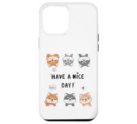 Hi, Hello, Have a Nice Day - Funny Shiba Inu Cartoon Pack Coque pour iPhone 12 Pro Max