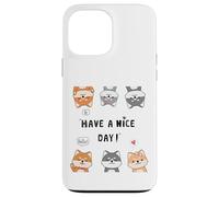 Hi, Hello, Have a Nice Day - Funny Shiba Inu Cartoon Pack Coque pour iPhone 13 Pro Max