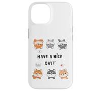 Hi, Hello, Have a Nice Day - Funny Shiba Inu Cartoon Pack Coque pour iPhone 14