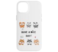 Hi, Hello, Have a Nice Day - Funny Shiba Inu Cartoon Pack Coque pour iPhone 14 Plus
