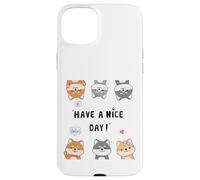 Hi, Hello, Have a Nice Day - Funny Shiba Inu Cartoon Pack Coque pour iPhone 15 Plus