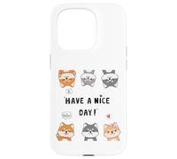 Hi, Hello, Have a Nice Day - Funny Shiba Inu Cartoon Pack Coque pour iPhone 15 Pro