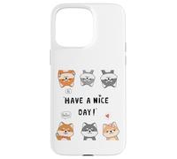 Hi, Hello, Have a Nice Day - Funny Shiba Inu Cartoon Pack Coque pour iPhone 15 Pro Max