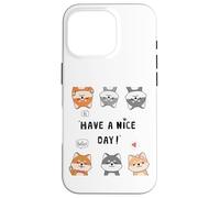 Hi, Hello, Have a Nice Day - Funny Shiba Inu Cartoon Pack Coque pour iPhone 16 Pro