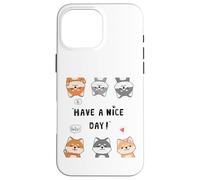 Hi, Hello, Have a Nice Day - Funny Shiba Inu Cartoon Pack Coque pour iPhone 16 Pro Max