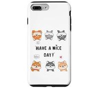 Hi, Hello, Have a Nice Day - Funny Shiba Inu Cartoon Pack Coque pour iPhone 7 Plus/8 Plus