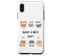 Hi, Hello, Have a Nice Day - Funny Shiba Inu Cartoon Pack Coque pour iPhone XS Max