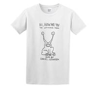Hi How are You Unisex Crew Neck Cotton Tee Men's Short-Sleeve T-Shirts White M