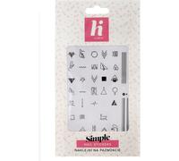 Hi Hybrid Nail Stickers Simple 1pc