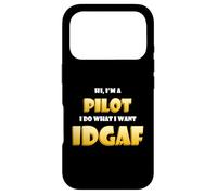 Hi Im a Pilot IDGAF Funny Commercial Plane Air Force Pilots Coque pour iPhone 17 Pro