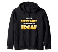 Hi I'm a Secretary IDGAF Funny Office Warehouse Secretaries Sweat à Capuche