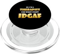 Hi I'm a Therapist DGAF Funny Family Office Therapy Doctor PopSockets PopGrip pour MagSafe