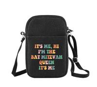 Hi I'm The Bat Mitzvah Queen It's Me Sac à bandoulière Cadeau d'anniversaire juif Bat Mitzvah Sac à bandoulière, Bat Mitzvah Queen B UK
