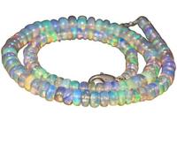 HI International Perles d'opale éthiopienne de 43 carats AAA, perles d'opale éthiopienne naturelle, opale de feu de qualité AAA, perles rondes d'opale éthiopienne, perles d'opale Welo, perles en