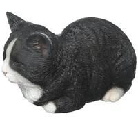 Hi-Line Gift Ltd Statue de Chat endormi, Noir/Blanc