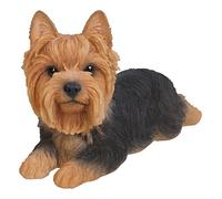Hi-Line Gift Ltd Statue de Chien Yorkshire Terrier en résine couché