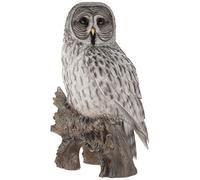 Hi-Line Gift Ltd. Statuette Chouette sur souche Gris